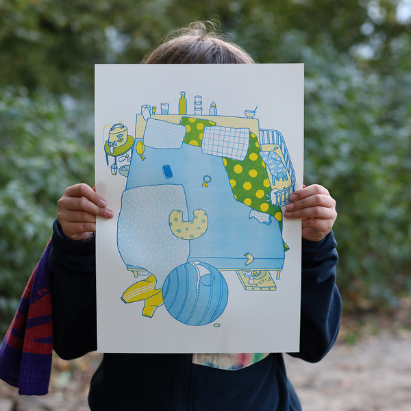 WOCHENBETT A3 riso print