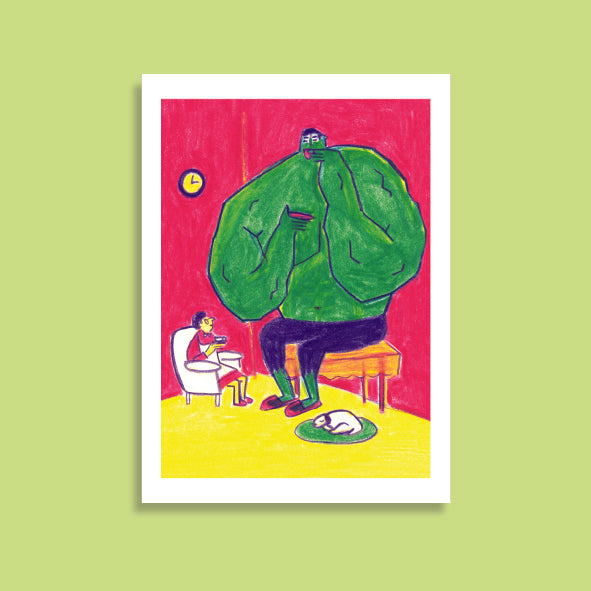 RAUMÜBERGREIFENDES GROSSGRÜN postcard