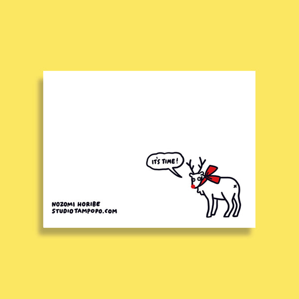 IT'S TIME Christmas postcard