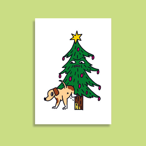 HAPPY HOWLIDAYS Christmas postcard