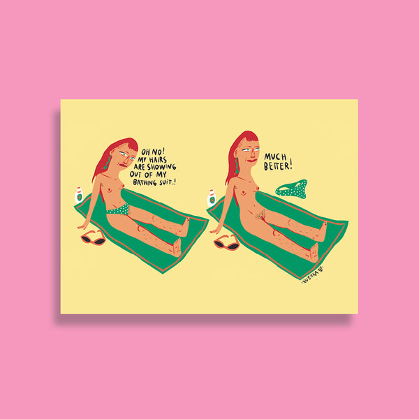 MUCH BETTER! postcard