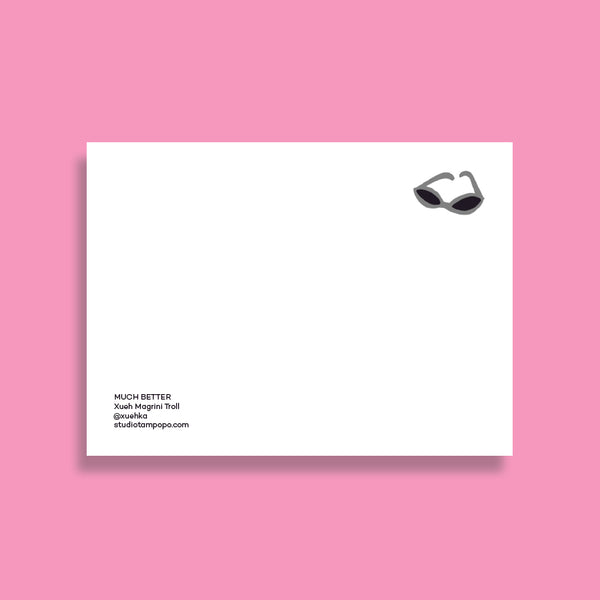 MUCH BETTER! postcard