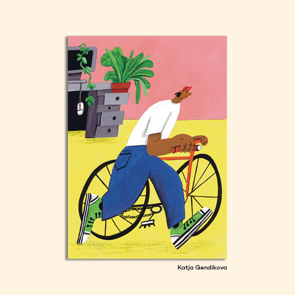 THE CYCLIST postcard