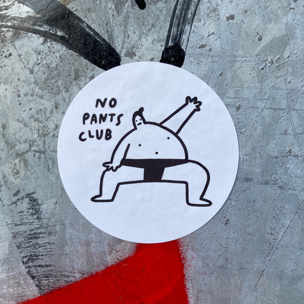 NO PANTS CLUB 3-sticker set