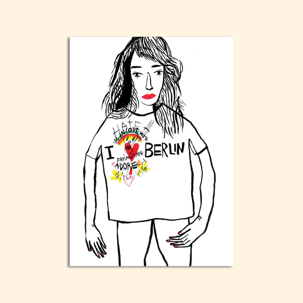 BERLIN DE MIS AMORES set of 5 postcards