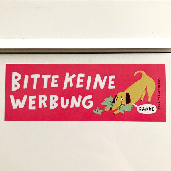 BITTE KEINE WERBUNG sticker