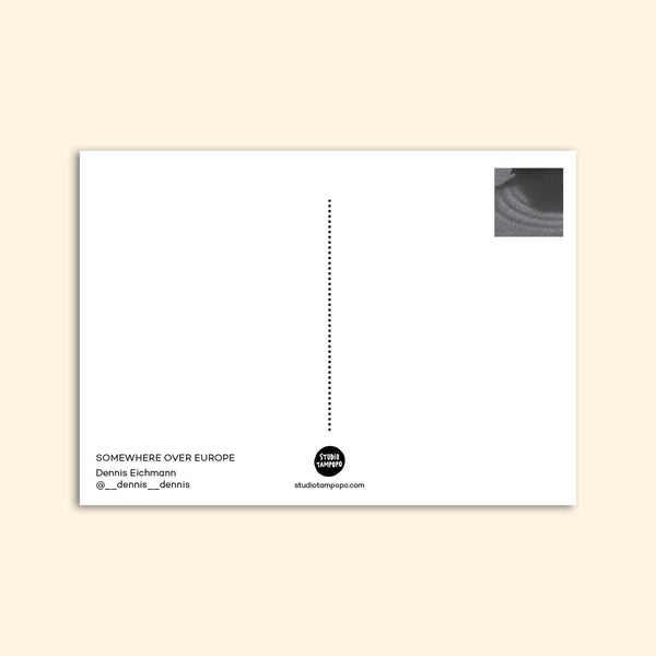 SOMEWHERE OVER EUROPE postcard