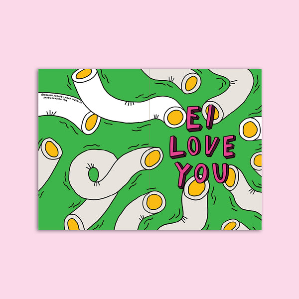 EI LOVE YOU greeting card