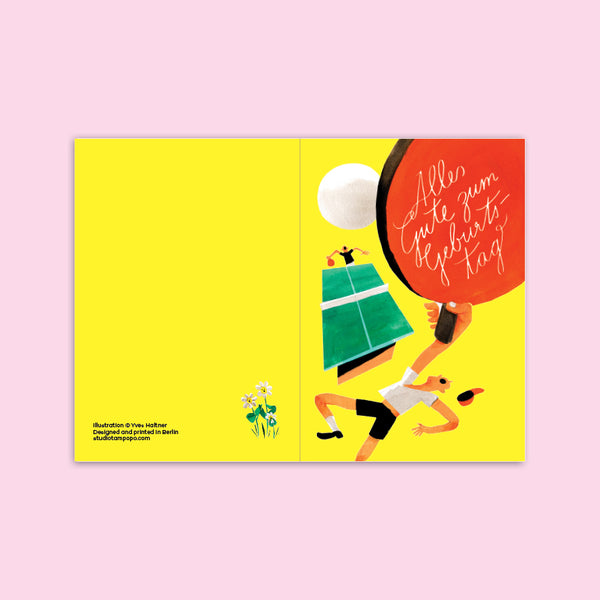 PING PONG birthday card