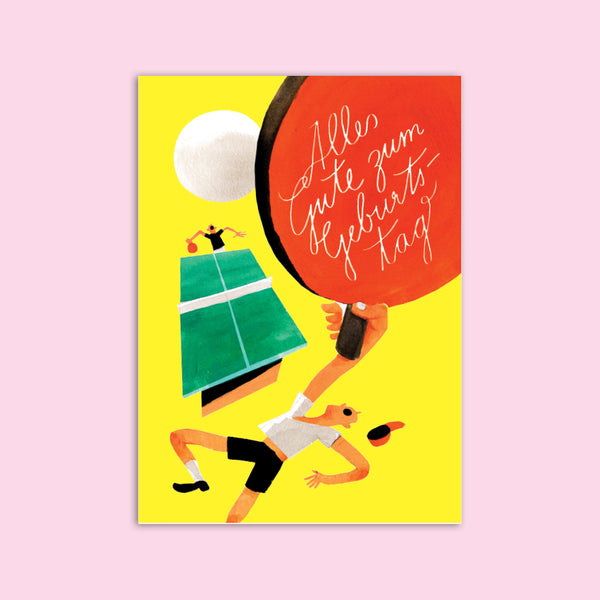 PING PONG birthday card