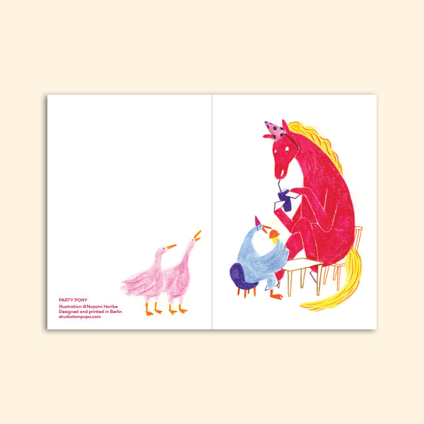 PARTY PONY greeting card