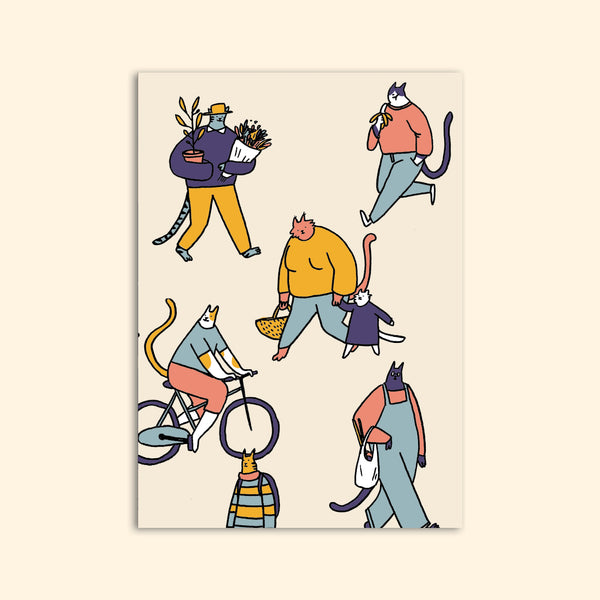 CAT CITY greeting card