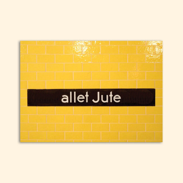 ALLET JUTE greeting card