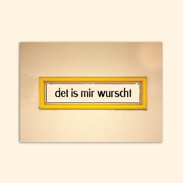 DET IS MIR WURSCHT postcard