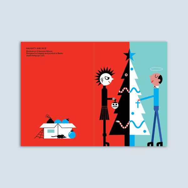 NAUGHTY AND NICE christmas card