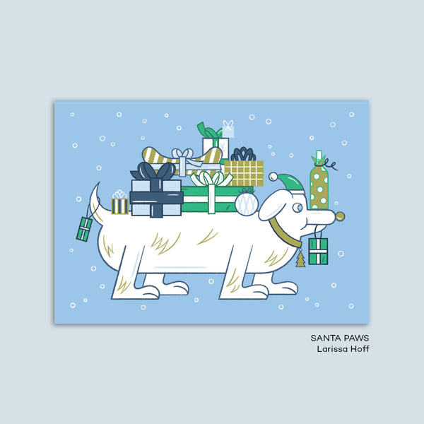 SANTA PAWS christmas card