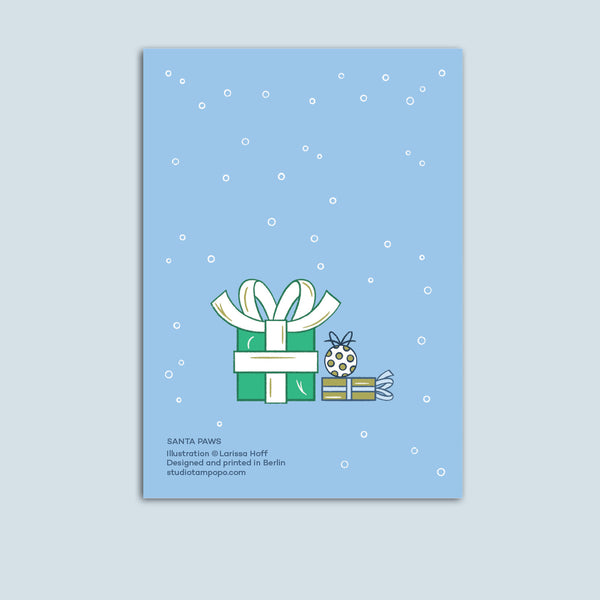 SANTA PAWS christmas card