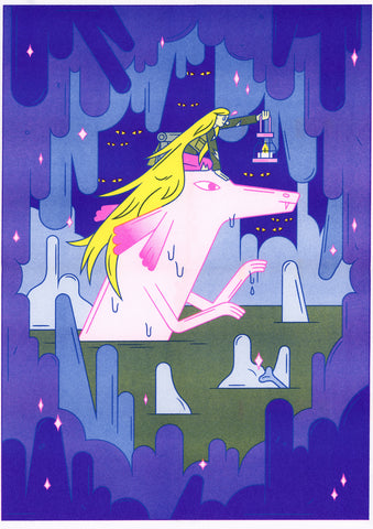 CAVES limited A2 riso print