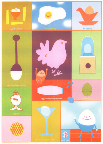 SO, HOW DO YOU LIKE YOUR EGGS? limited A2 riso print