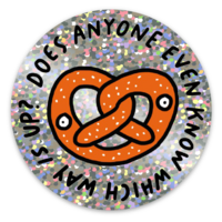BREZEL glitter sticker