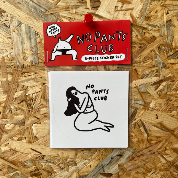 NO PANTS CLUB 3-sticker set