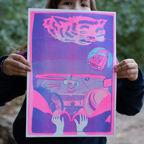 FEAR AND LOATHING IN COLOMBIA A3 riso print