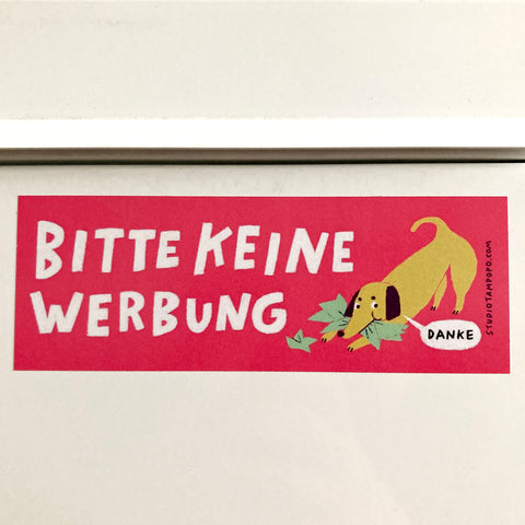 BITTE KEINE WERBUNG sticker