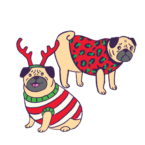 PUGLY SWEATER christmas card