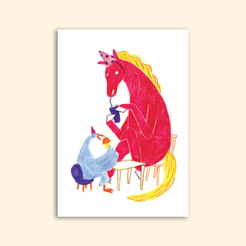 PARTY PONY greeting card