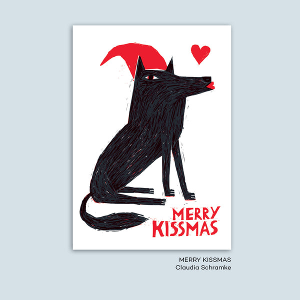 weihnachtskarte MERRY KISSMASS